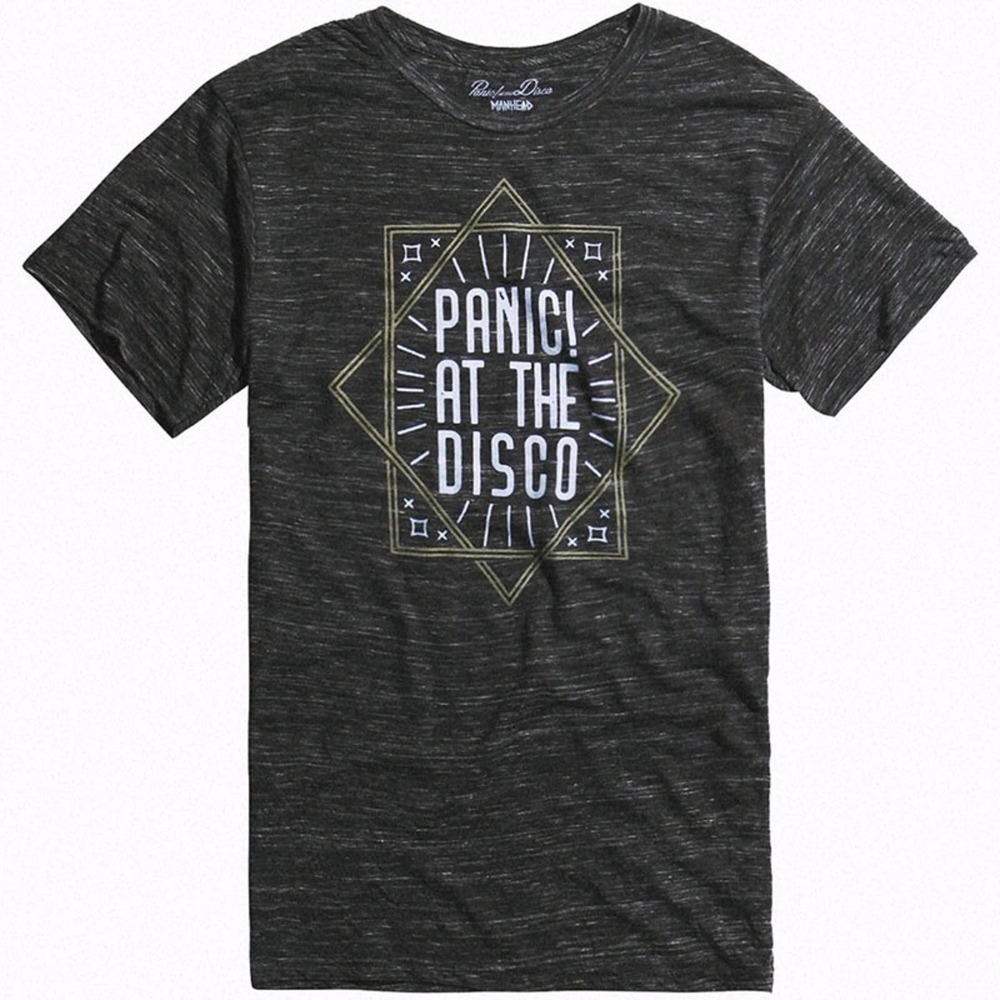 Panic at the Disco Gray Fitted Band Tee XS